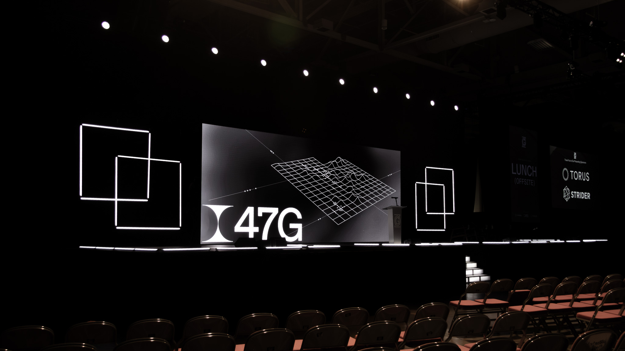 Aluvision video counter with bright digital graphics on LED panels